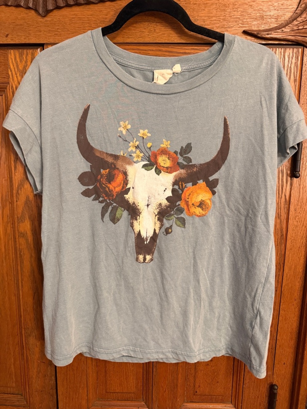 White Crow Light Blue Crew Neck Tee